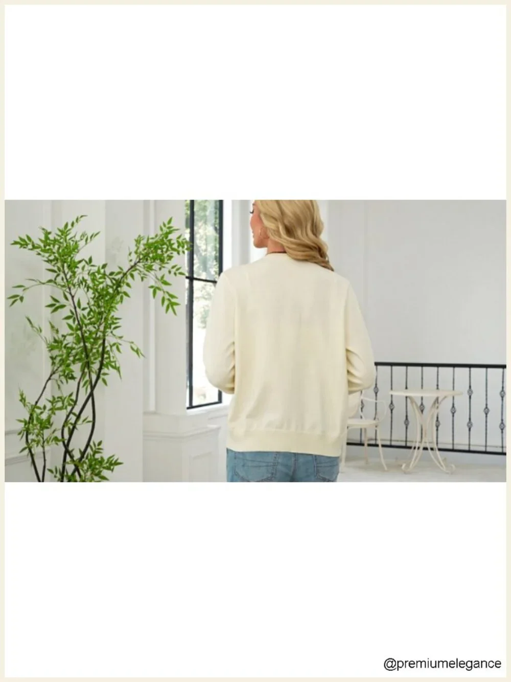 Lightweight Crew Neck Button Down Long Sleeve Cardigan Sweater